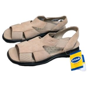 Dr. Scholl's Men's Size 10 Double Air Pillo Memory Foam Sandals Fisherman Tan